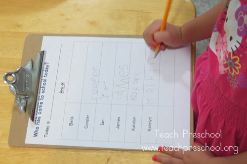 Signing in to preschool by Teach Preschool 