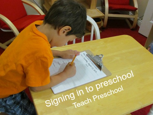Signing in to preschool by Teach Preschool 