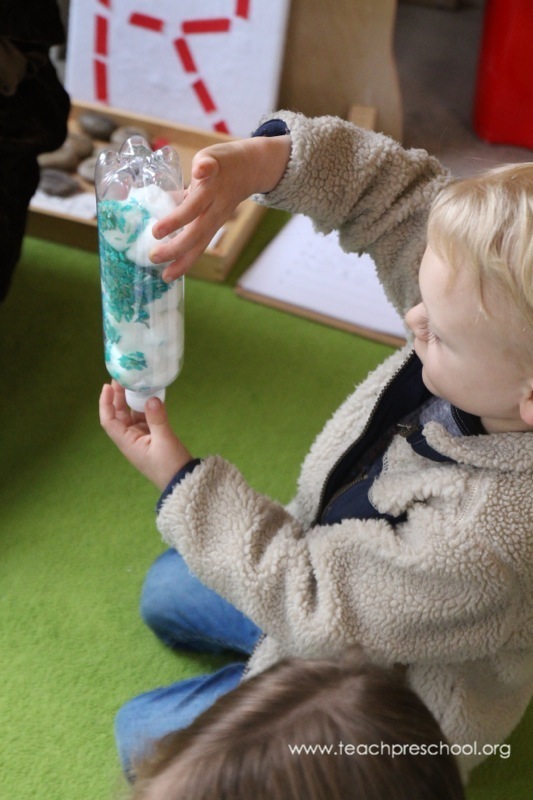 Rainstick in a bottle by Teach Preschool 